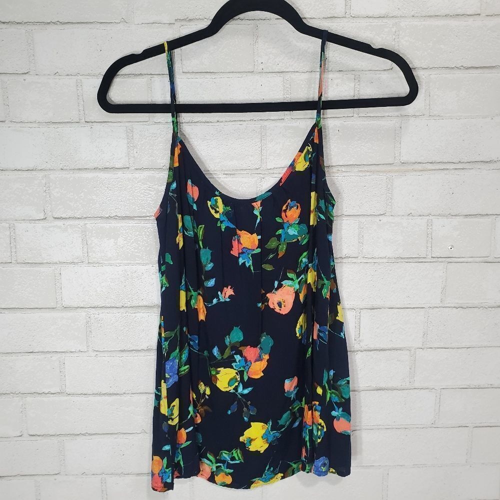 Merona navy floral tank top